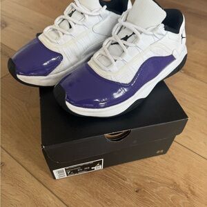 Air Jordan 11 CMFT Low White/Black/Purple Youth 7
